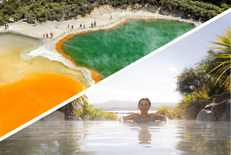 Rotorua Tour from Auckland with Wai-O-Tapu & Polynesian Spa